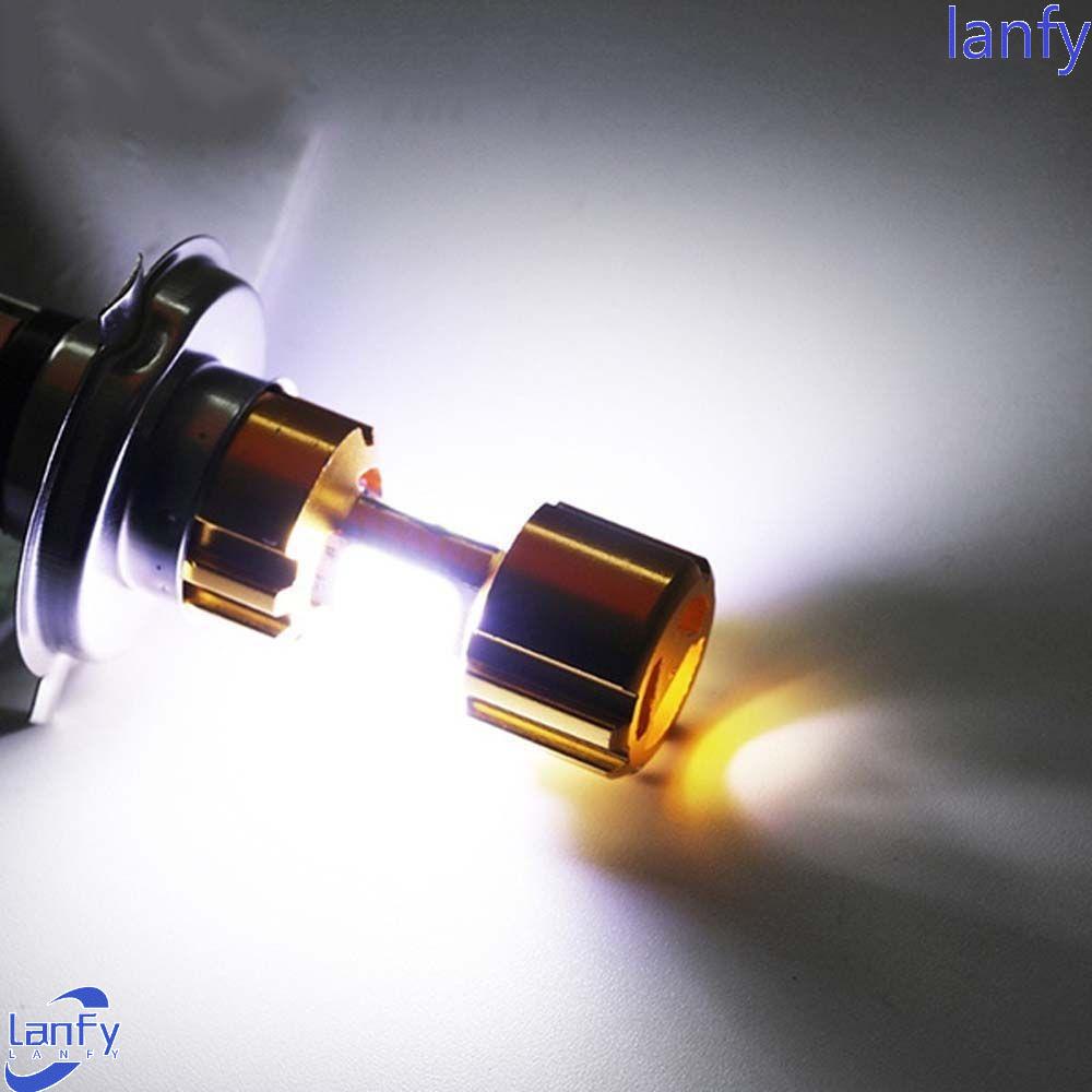 Lanfy Lampu Depan Motor 18W H6 P15D Motor HeadLamp BA20D Moped Motor COB Fog Light