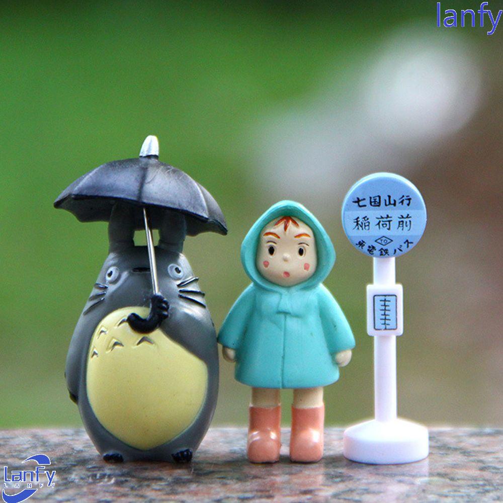 LANFY My Neighbor Totoro Kids Toys Car Decoration Mini Figure Anime Figure Garden Figure Hayao Miyazaki