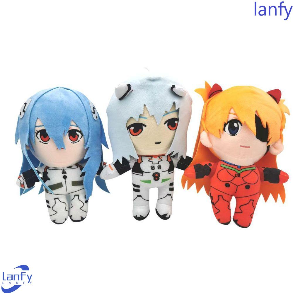 Lanfy Evangelion EVA Plush Doll Hadiah Ulang Tahun Kawaii Anime Kartun Boneka 25 cm Cosplay Mainan Mewah