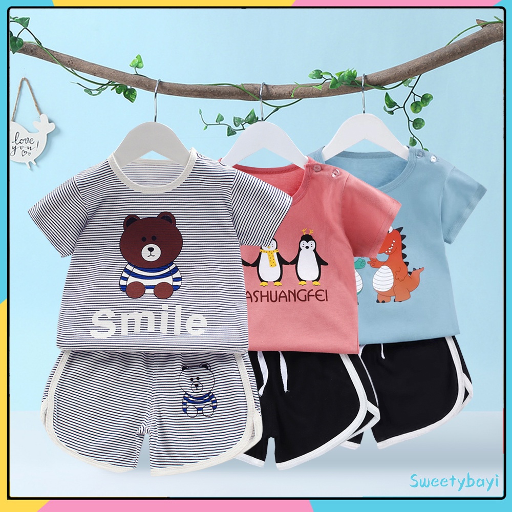 Sweetybayi Setelan bayi anak Baju setelan bayi Setelan pendek anak