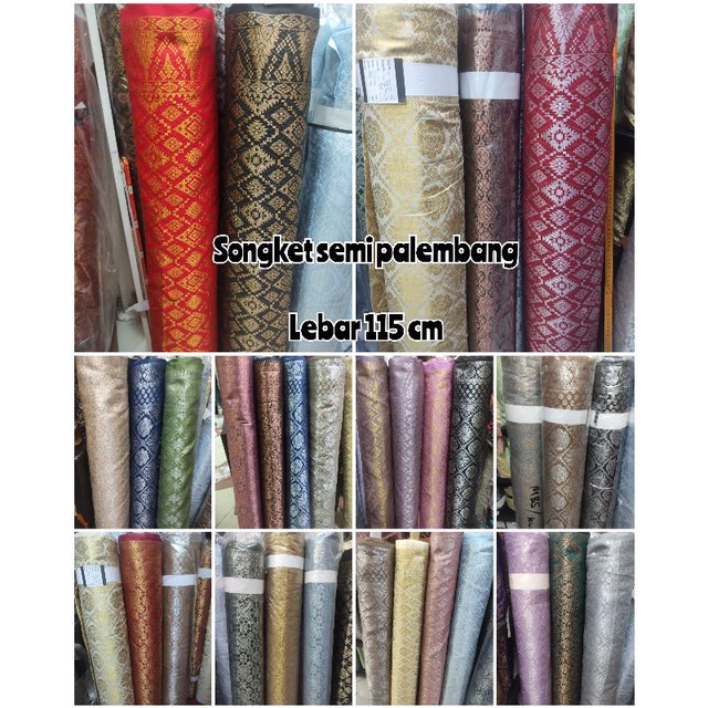 BAHAN SONGKET PALEMBANG /SONGKET SEMI PALEMBANG METERAN