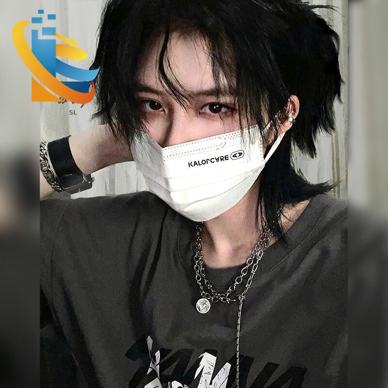 Wig pria rambut pendek versi Korea tampan Jepang super A gaya pendek kepala ikan anak laki-laki dan 