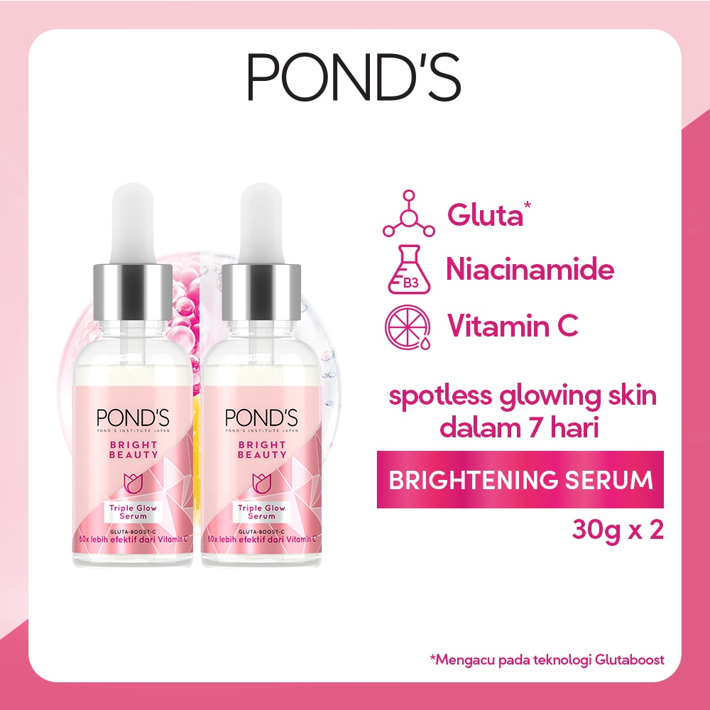 [Pond's Glow Up Stage Bundle] Pond's Bright Beauty Tripleglow Serum 30g Twinpack