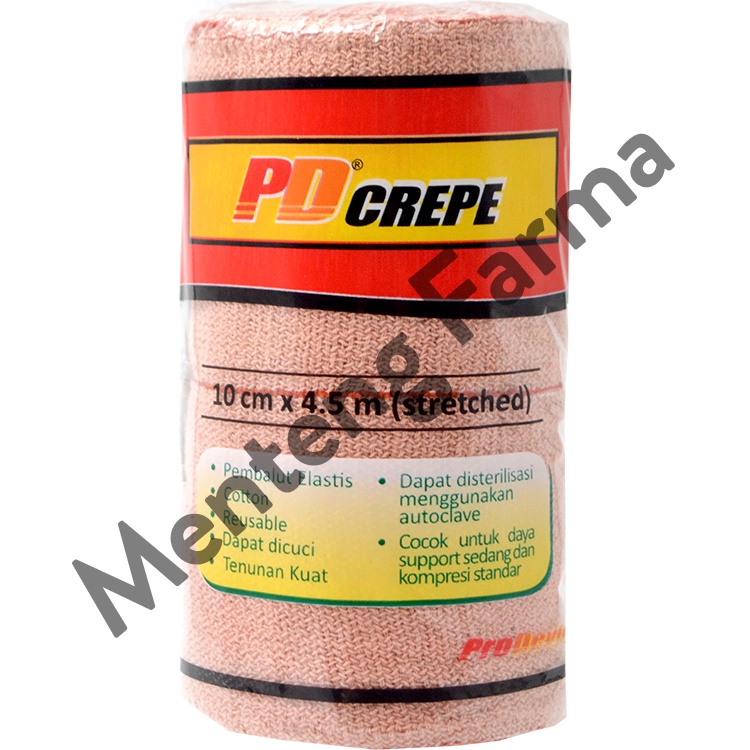 PD Crepe Perban Elastis 10 CM x 4.5 M - Perban Kain Cedera Keseleo