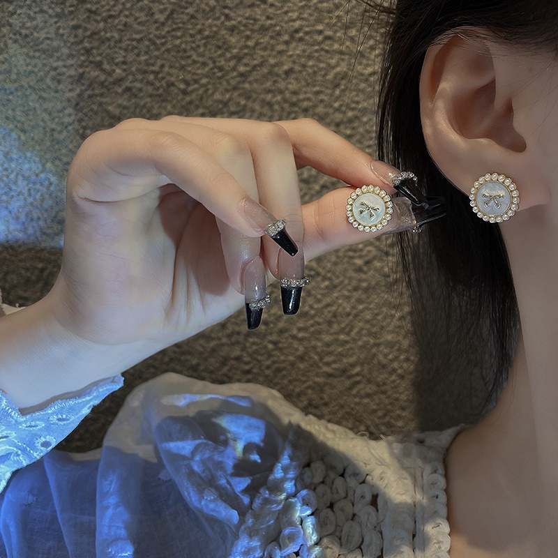 Ikatan Simpul Anting Mutiara Korea Mewah Ear Stud Aksesori Fashion Untuk Gadis Manis