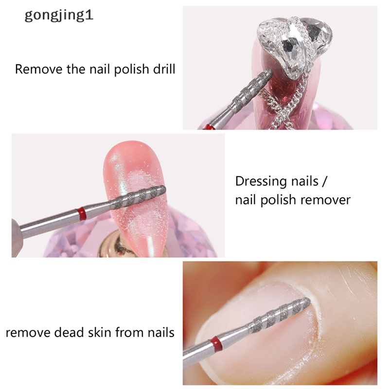 Ggg Carbide Manicure Nail Art Cuticle Clean Mata Bor Kuku Pemotong Milling Kepala ID