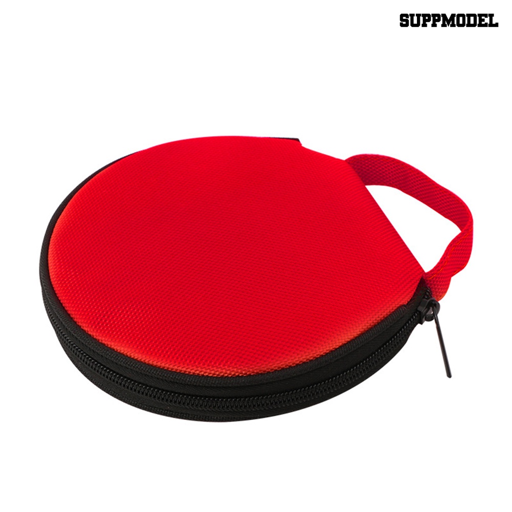 [SM Otomatis] Kain Oxford Bulat Warna Solid Mobil Rumah 20disk Tas Penyimpanan CD Case Zipper Pouch