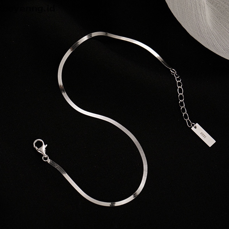 Beyen Charm Gelang Kaki Rantai Ular Perak Stainless Steel Untuk Wanita Perhiasan Untuk Menarik Pria Hormon Kaki Rantai Gelang Hadiah ID