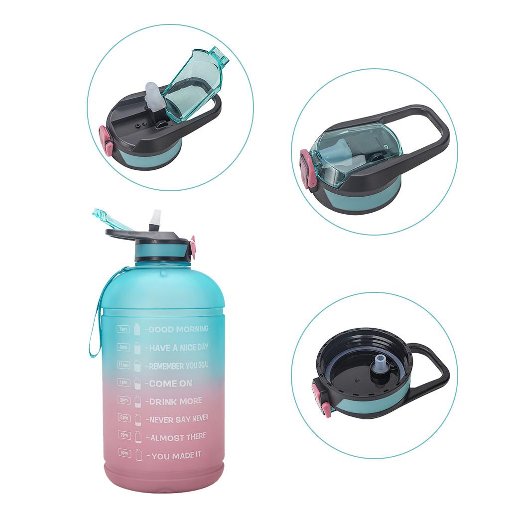 Gradient 1Gallon Botol Air Minum Motivasi 3botol 78L Sports Jug Kettle Dengan Penanda Waktu