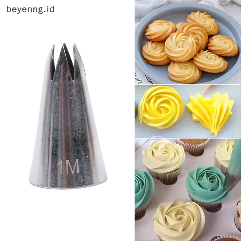 Beyen 4pcs Nozzle Piping Icing Untuk Decorag Kue Baking Cookie Cupcake #1m#1c#1e#1g ID