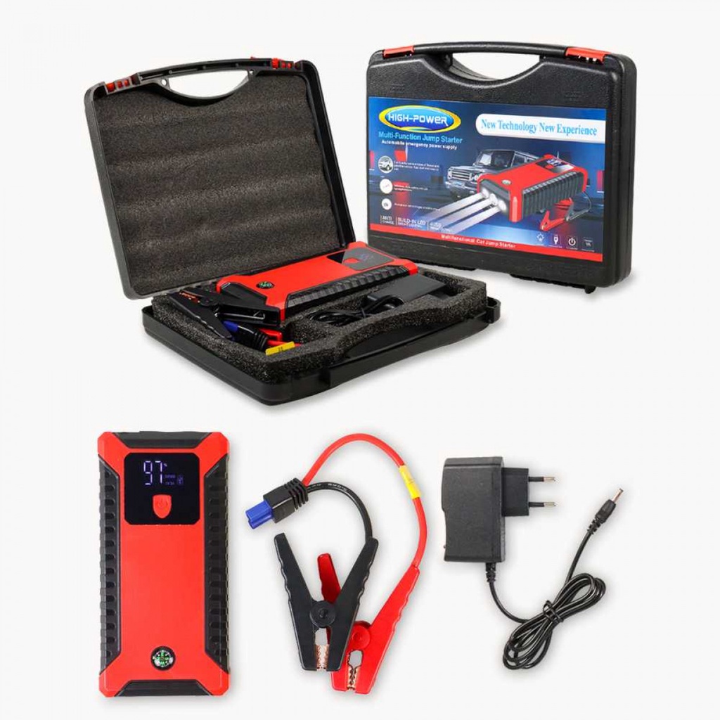 Jumper AKI 12V Mobil Jump Starter Power Bank Senter USB 500 A 8000mAH