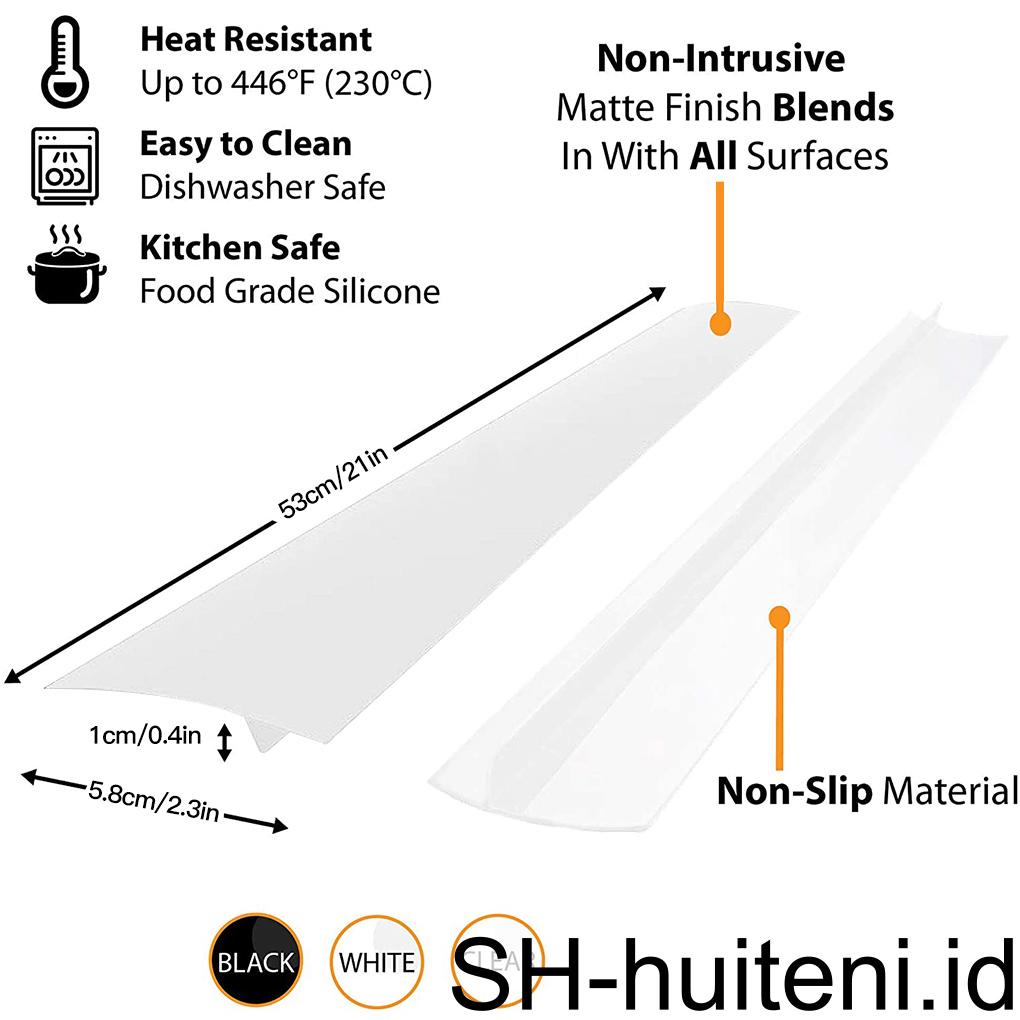 21/25inci Anti/ -fouling Seal Strip Penutup Kompor Silicone Kompor Tanam Crack Sealed Strip Resistant Stovetop