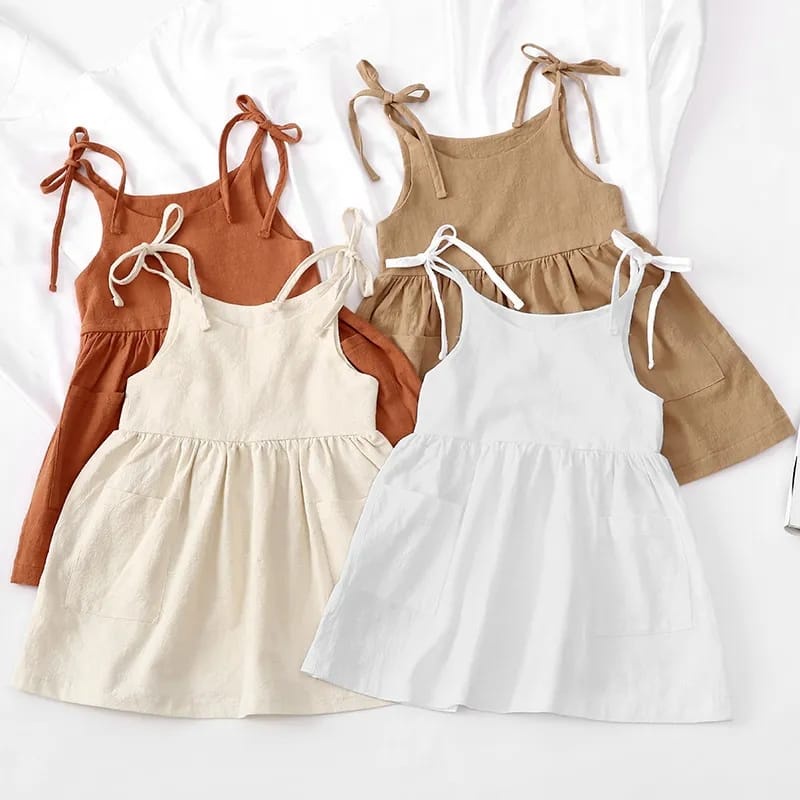 DRESS ANAK GWEN / DRESS TERUSAN ANAK SANDRA POCKET PEREMPUAN 1-3 THN