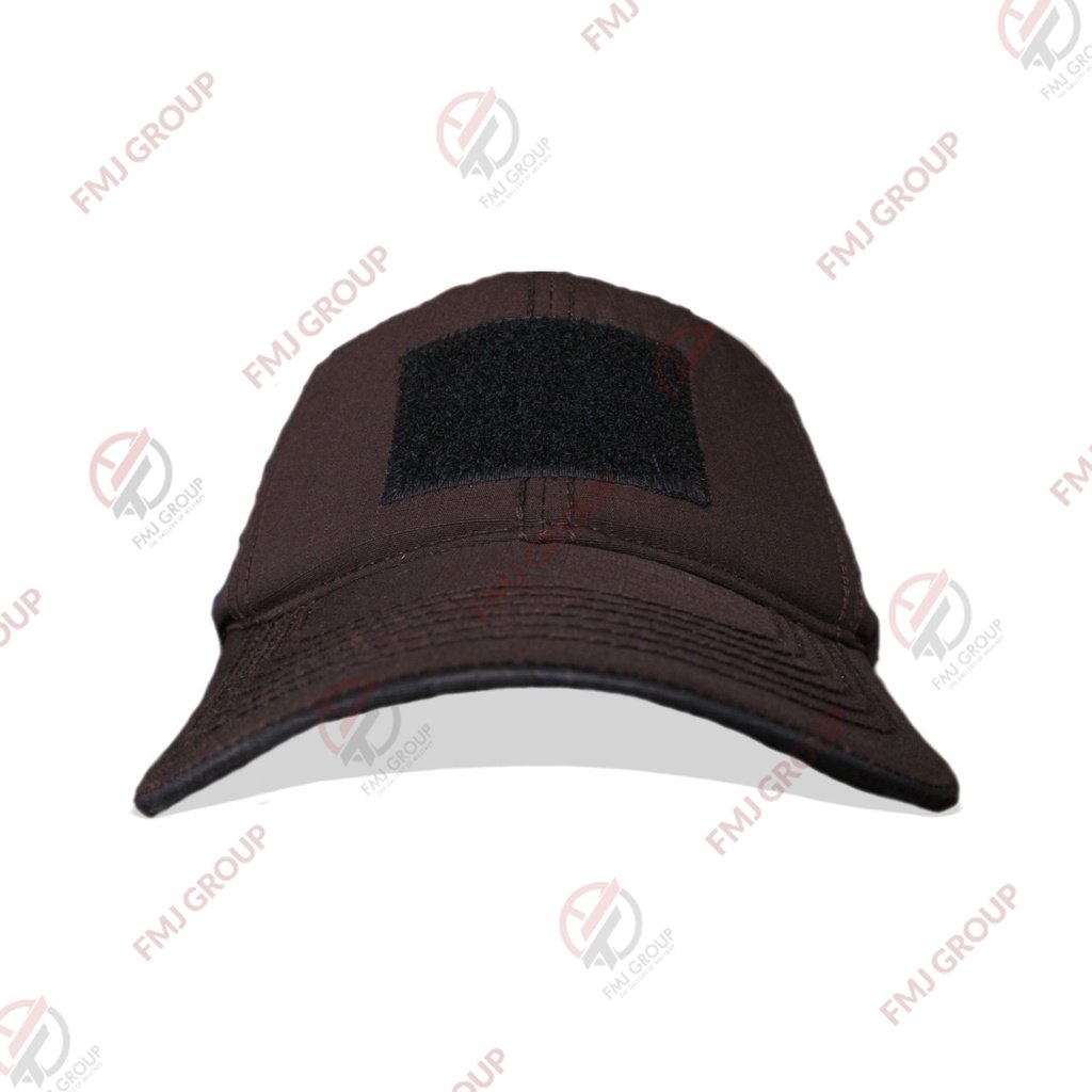 Topi Tactical / Perekat / Velcro Warna Coklat Polri, Satpam, Pramuka, Umum