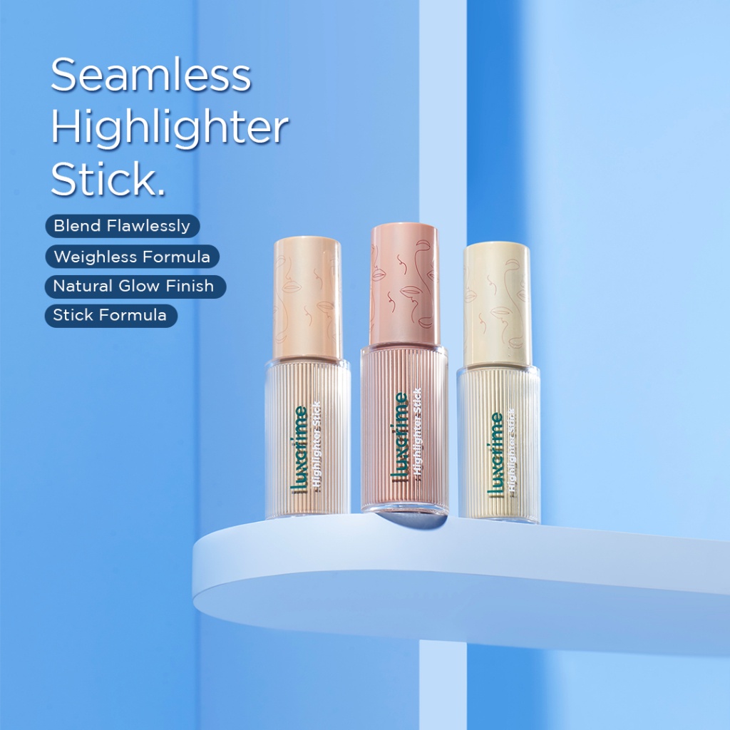 ★ BB ★ Luxcrime Seamless Highlighter Stick - Tekstur Creamy Blendable Memberikan Efek Glowing Yang Natural
