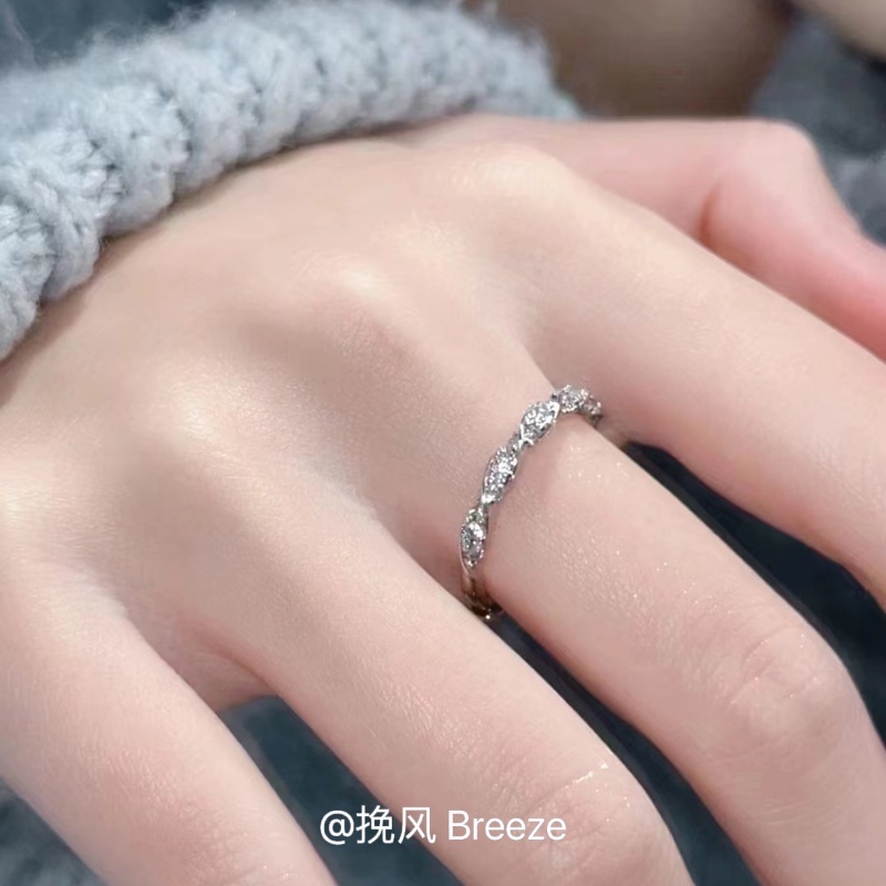 925 Perak Sederhana Cincin Perempuan Memutar Cincin Fashion Kepribadian Cincin Hadiah