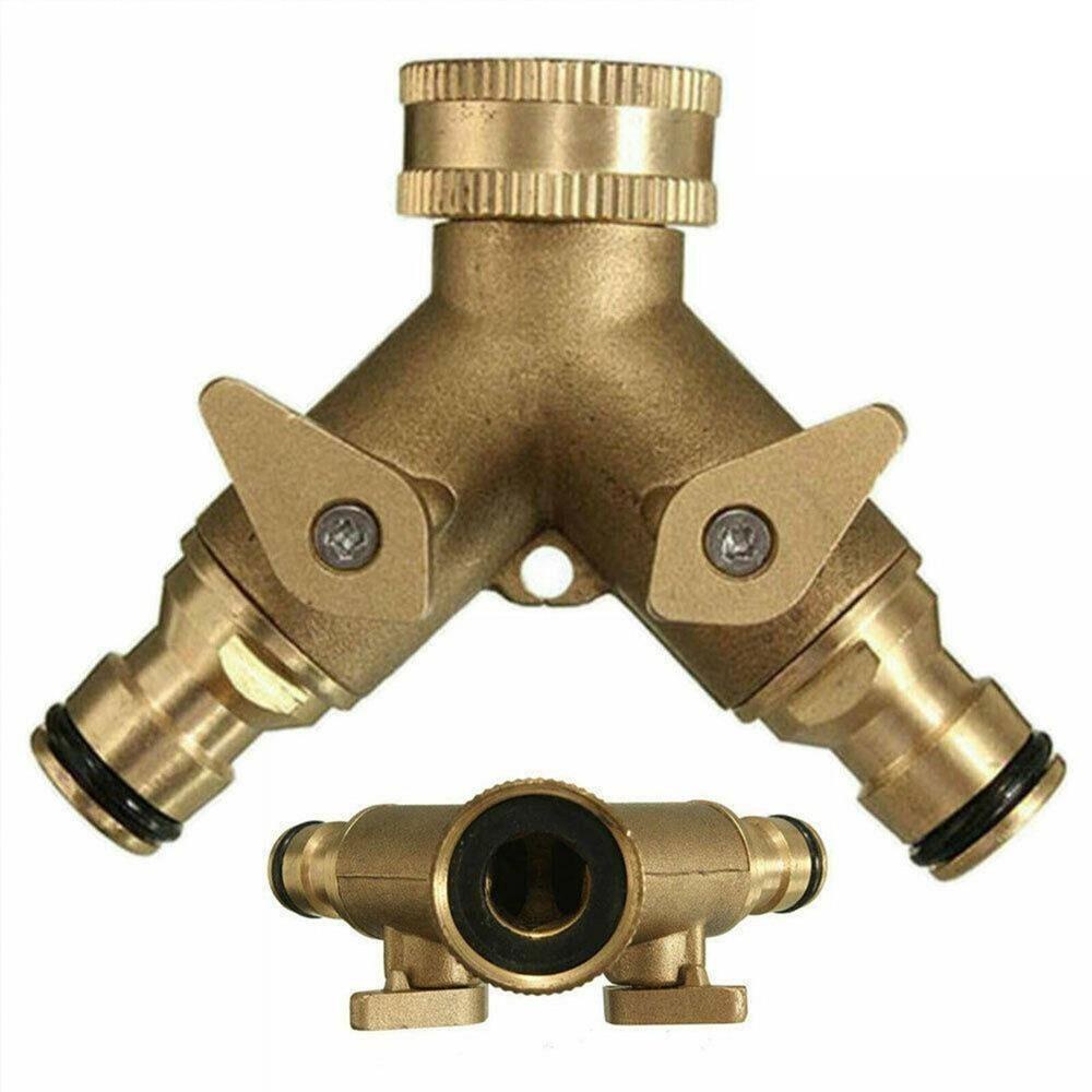 CHOOKYY Chookyy Selang Pipa Valve Splitter3/4 Inch 2-Way Tap Water Splitter Aksesori Taman Quick Connector