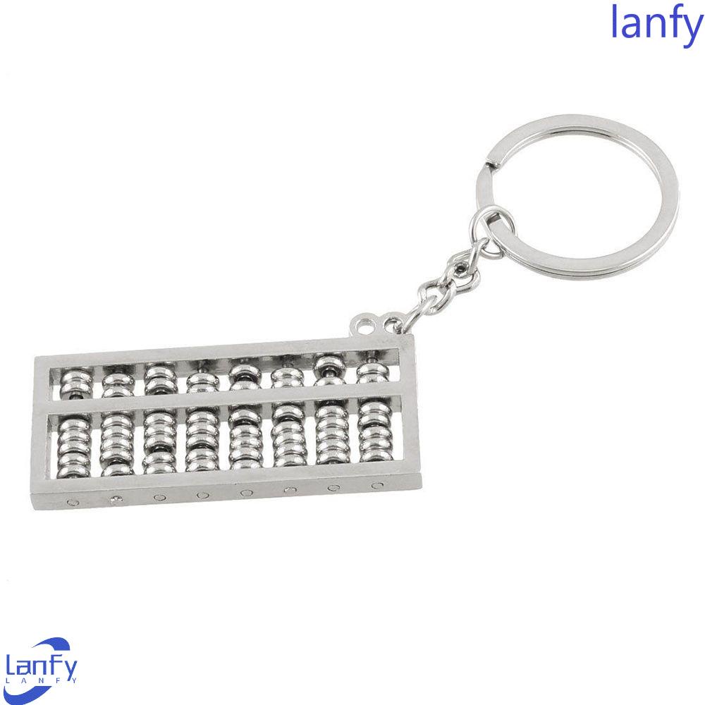 Lanfy Keyring New Kreatif Stylish Simulasi Model Kuno 8baris Alat Kalkulator Memobilisasi Sempoa Hadiah