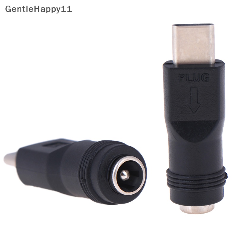 Gentlehappy 1pcs 5.5 * 2.1mm Female jack Ke Type-C 3.1 Male Plug 90.180derajat DC Adapter id