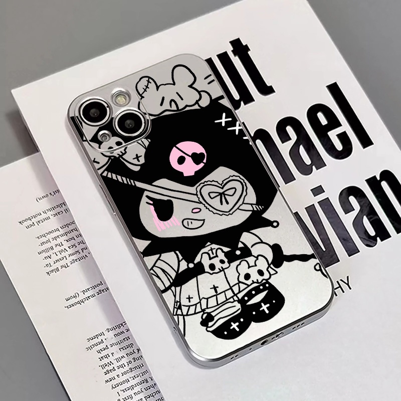 IPHONE Soft Phone Case Kompatibel Untuk Iphone14 13 12 11 Pro XS Max XR X8 7 6S Plus Mini Casing Kucing Lucu Electroplate TPU Silikon Shockproof Cover