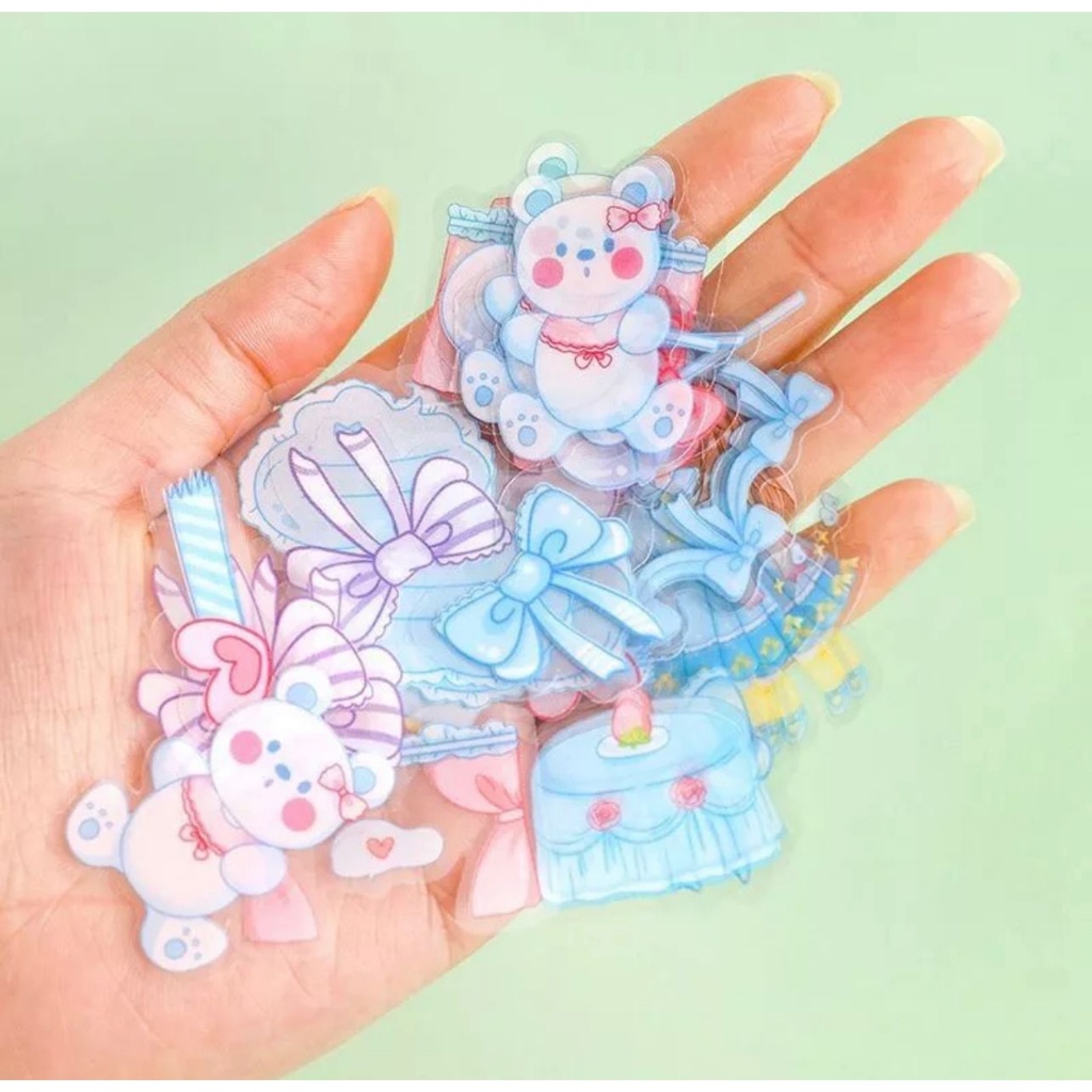 ST ISI 45PCS STIKER MOTIF KARTUN LUCU GIRL STICKER AESTHETIC ATK STIKER DIY WATERPROOF NEW - BDC