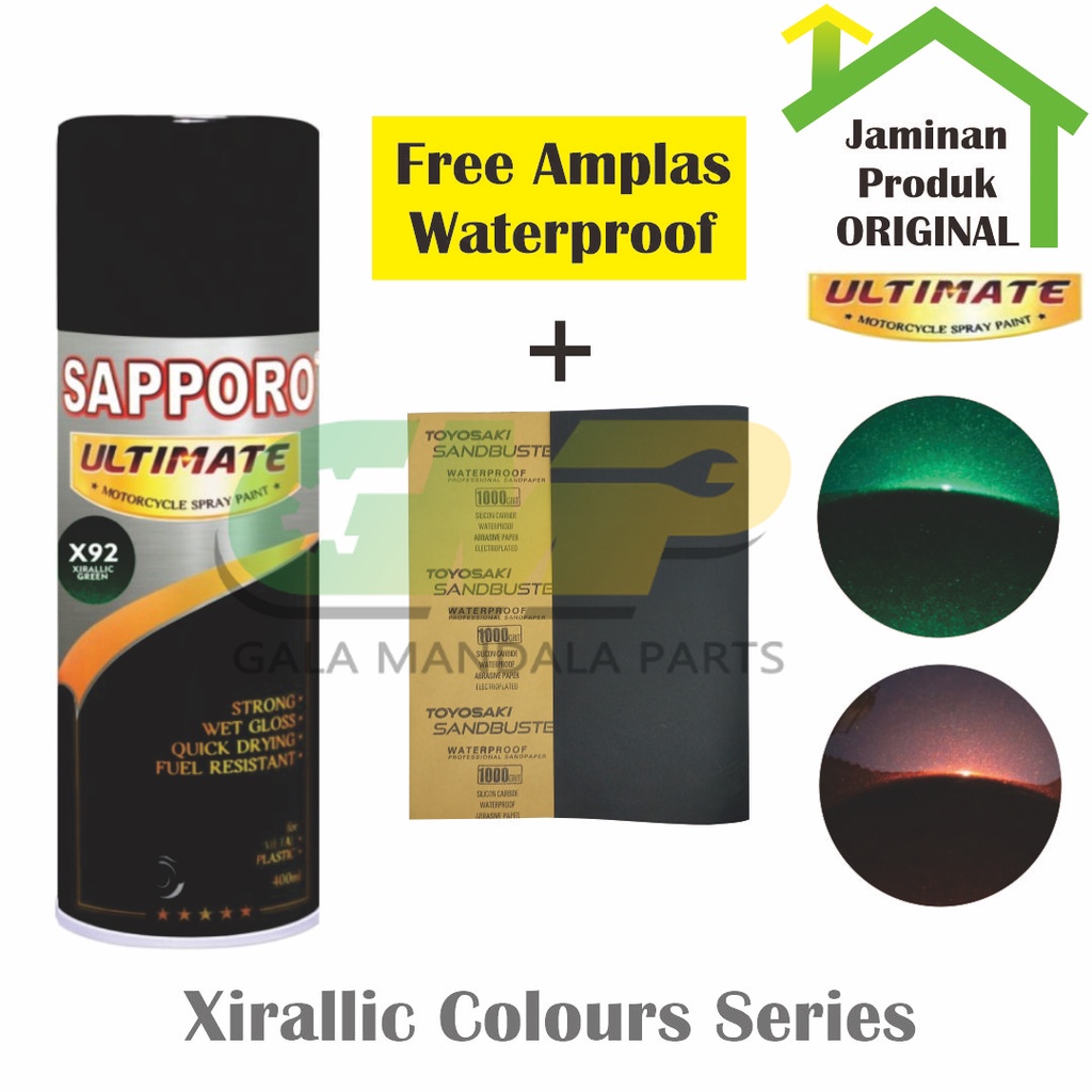 

SAPPORO Ultimate Xirallic Colours Series Cat Semprot Paint Spray X91 X92 X93