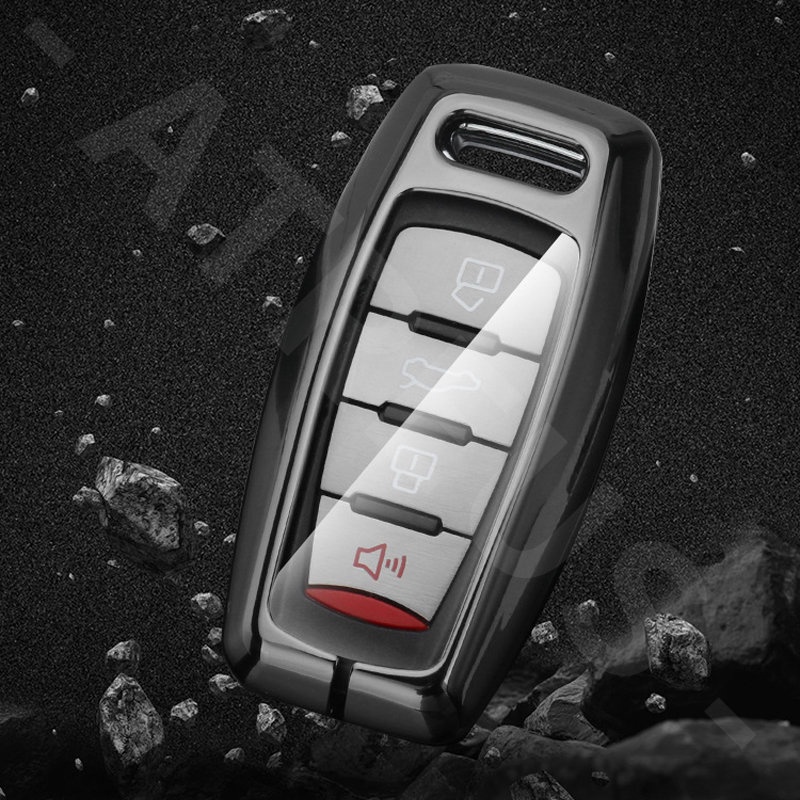 Haval Zinc Alloy Bungkus Penuh Case Kunci Mobil Cover Serat Karbon Kulit Smart Key Protector Untuk H6 Jolion H2 H2s H1 2022 2023 H5 M4 H9