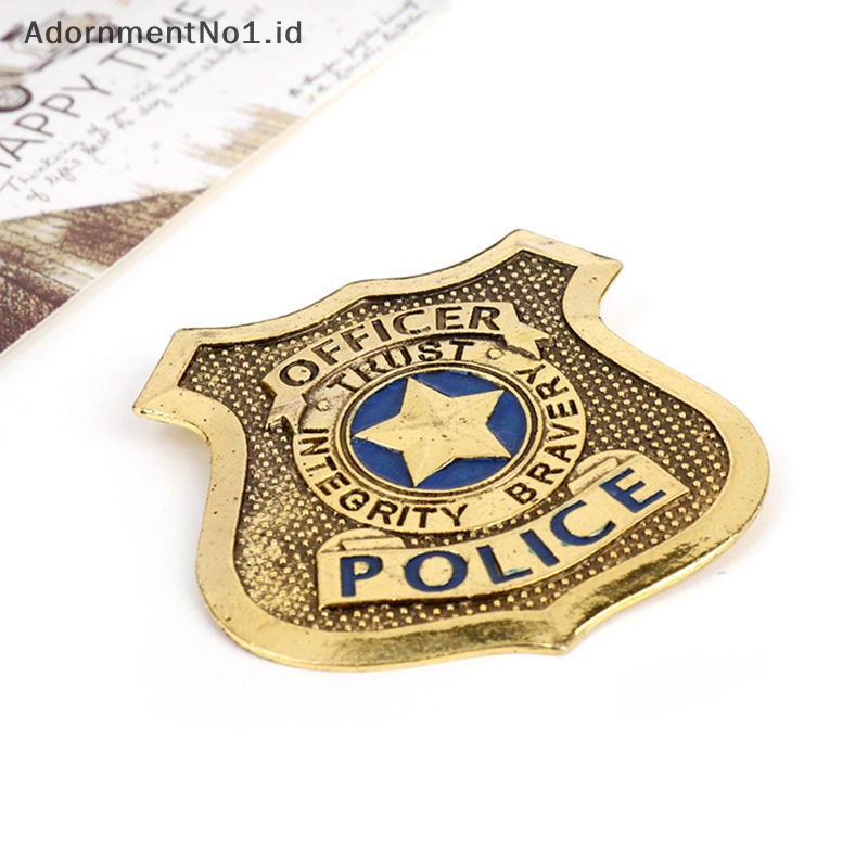 [AdornmentNo1] Aksesoris Film Kostum Cosplay Logam Lencana Polisi Pin Alloy Bros [ID]