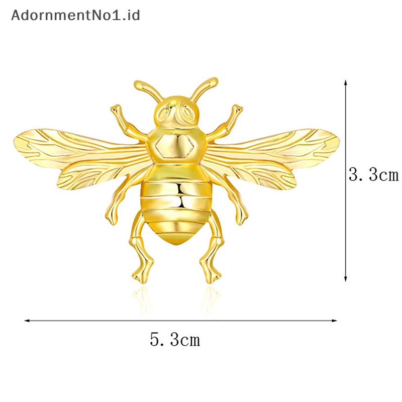 [AdornmentNo1] Retro Alloy Lebah Bros Pin Untuk Wanita Pakaian Kerah Mantel Pesta Perhiasan Aksesoris [ID]