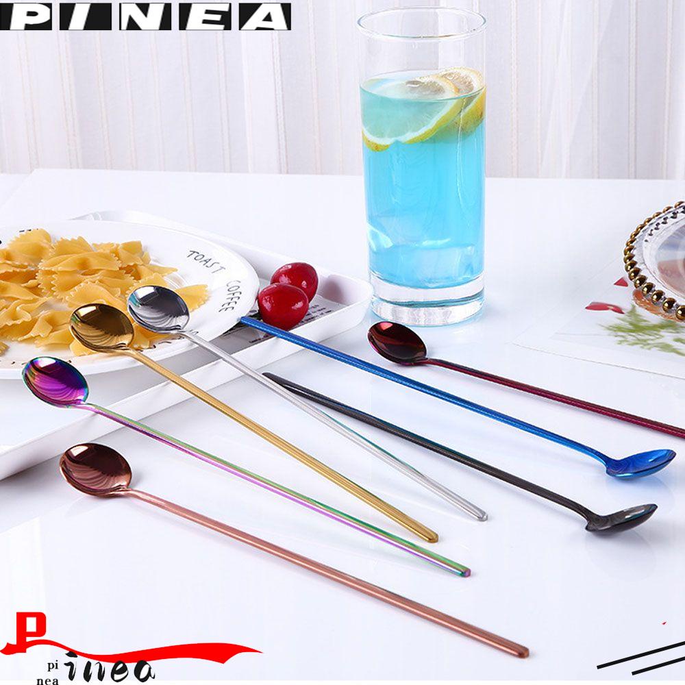 Sendok Kopi Nanas Rainbow Gagang Panjang Stainless Steel Stir Spoon