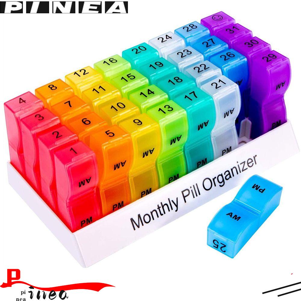 Pineapple Monthly Pill Organizer Daily Weekly Travel Organizer Organizer Tempat Obat Wadah Dispenser Pil Pill Case