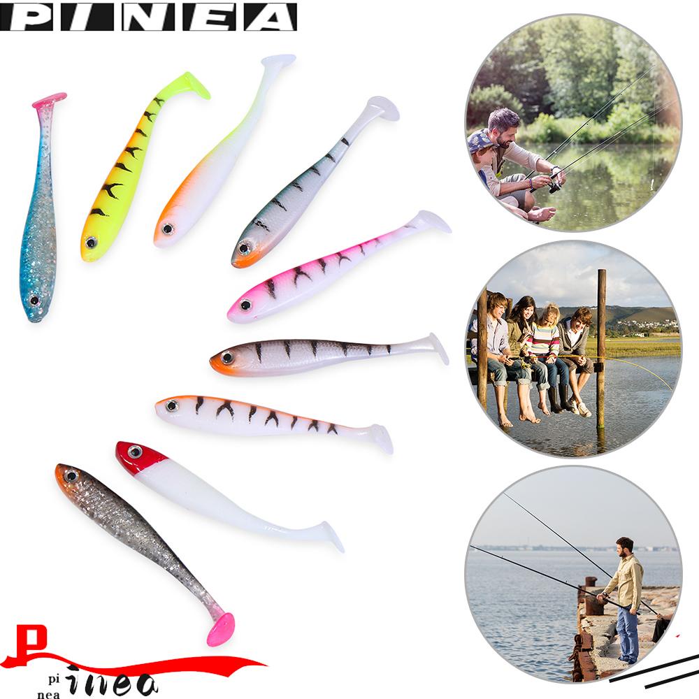 Nanas 5 Pcs Lure Umpan Warna-Warni Tenggelam 71mm Spinning Baits Silicone Fishing Tackle Jig Bait