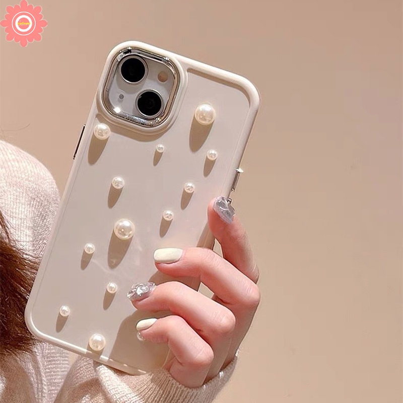 IPHONE Casing Electroplate Mewah Kompatibel Untuk Iphone11 13 14 12 Pro MAX 7plus 8plus 14 7 8 Plus XR X XS MAX 3D Mutiara Romantis Langit Berbintang Plating Tahan Guncangan Casing Belakang TPU Lembut