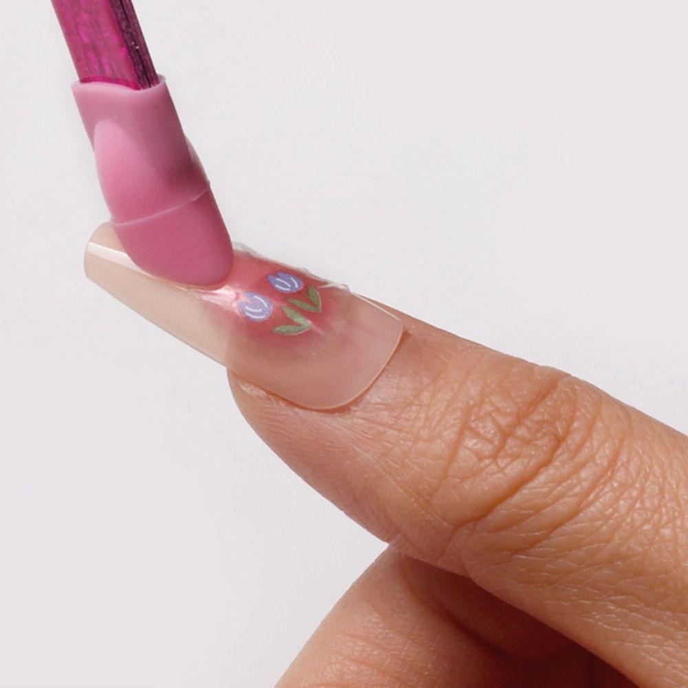 Lily Nail Art Pinset Wanita Double Ended Silicone Alat Makeup