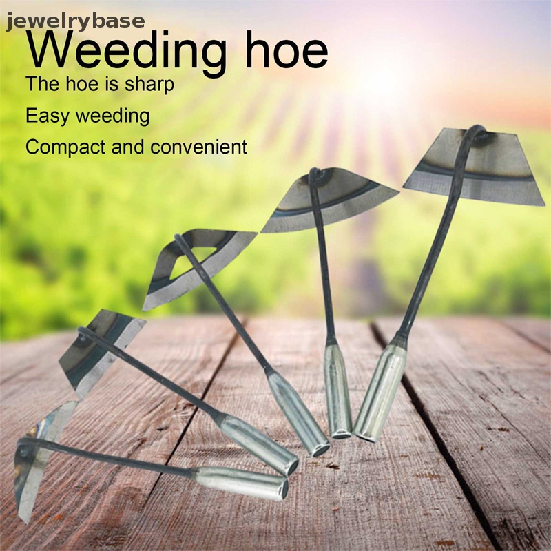 [jewelrybase] 1pc All-steel Hardened Hollow Hoe Handheld Weeding Rake Plang Pertanian Sayur Taman Alat Pertanian Weeding Aksesoris Butik