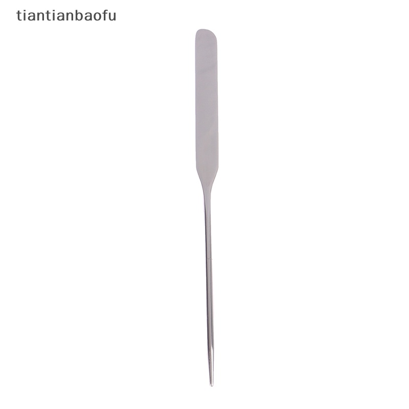 [tiantianbaofu] 1pcs Stainless Steel Kepala Ganda Makeup Toner Spatula Tongkat Pencampuran Foundation Butik