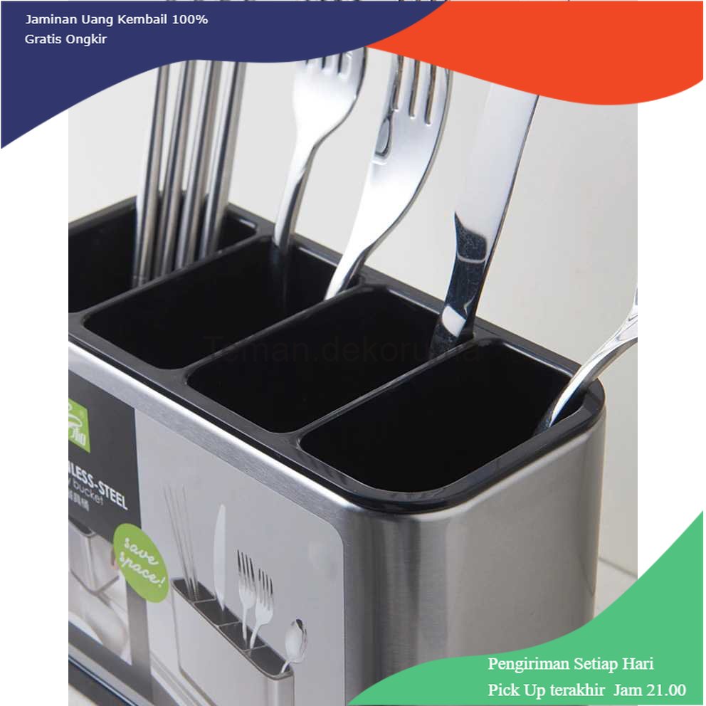 TD - ART Gulegula Rak Alat Makan Sendok Garpu Dapur Cutlery Box Rack - H2740