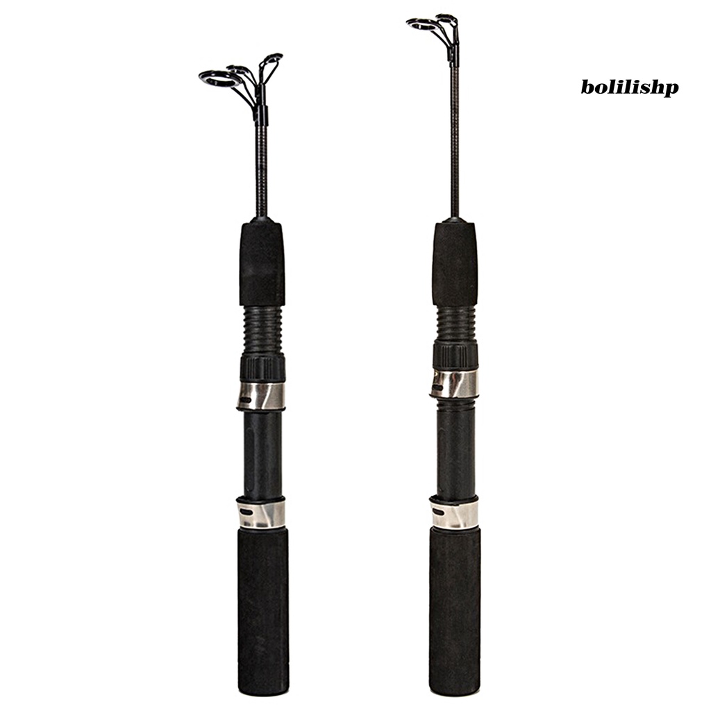 Bo-1 Set 50cm/67cm Winter Fishing Rod Dengan Reel Ultrashort Teleskopik Adjustable Ultralight Angling Serat Karbon Dua/Tiga Bagian Tiang Pancing Es Untuk Outdoor