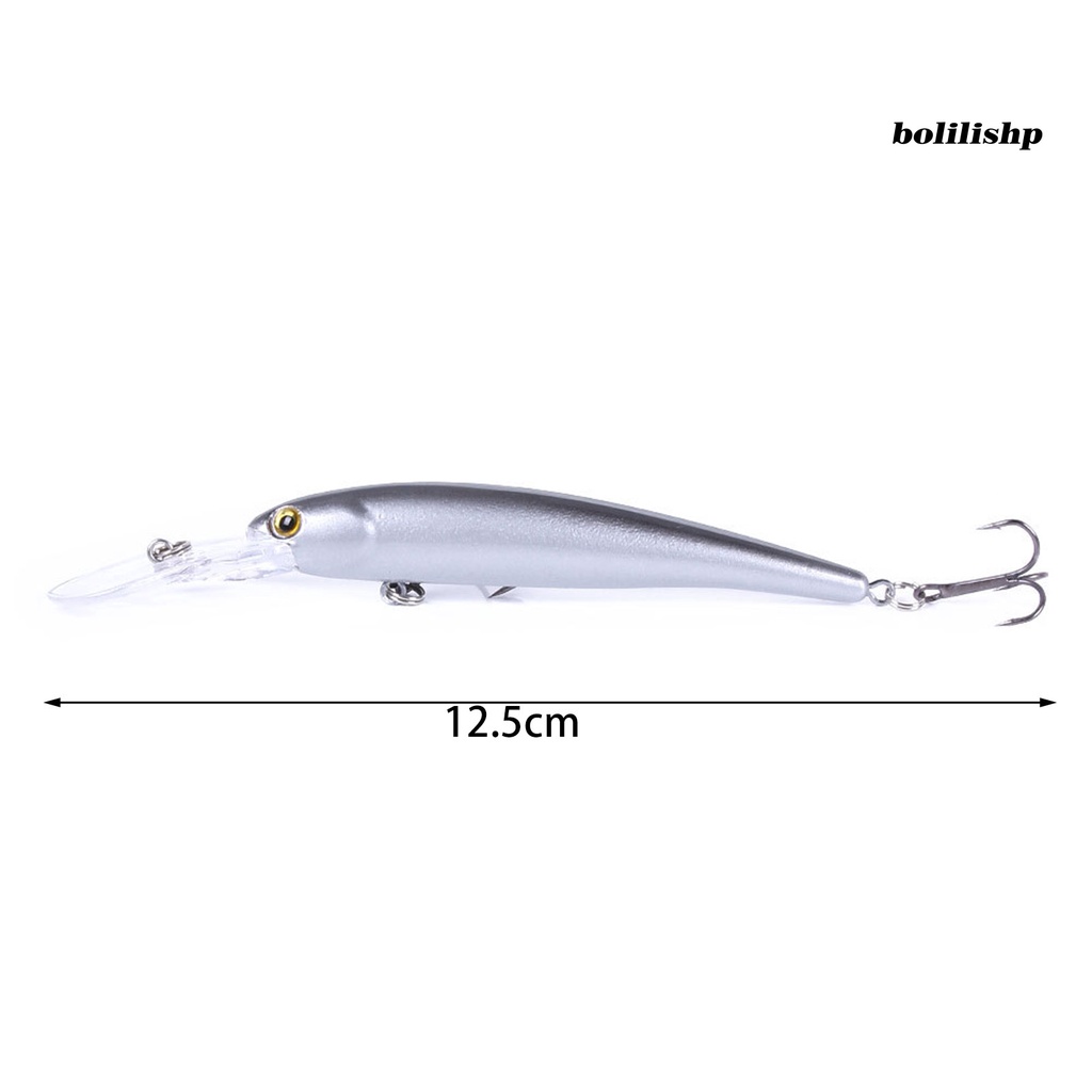 Bo-12.5cm/11g Umpan Umpan 3D Simulasi Fisheye Treble Hook Simulasi Menggoda Angling Tenggelam Lambat Ikan Kecil Lure Memancing Luar Ruangan