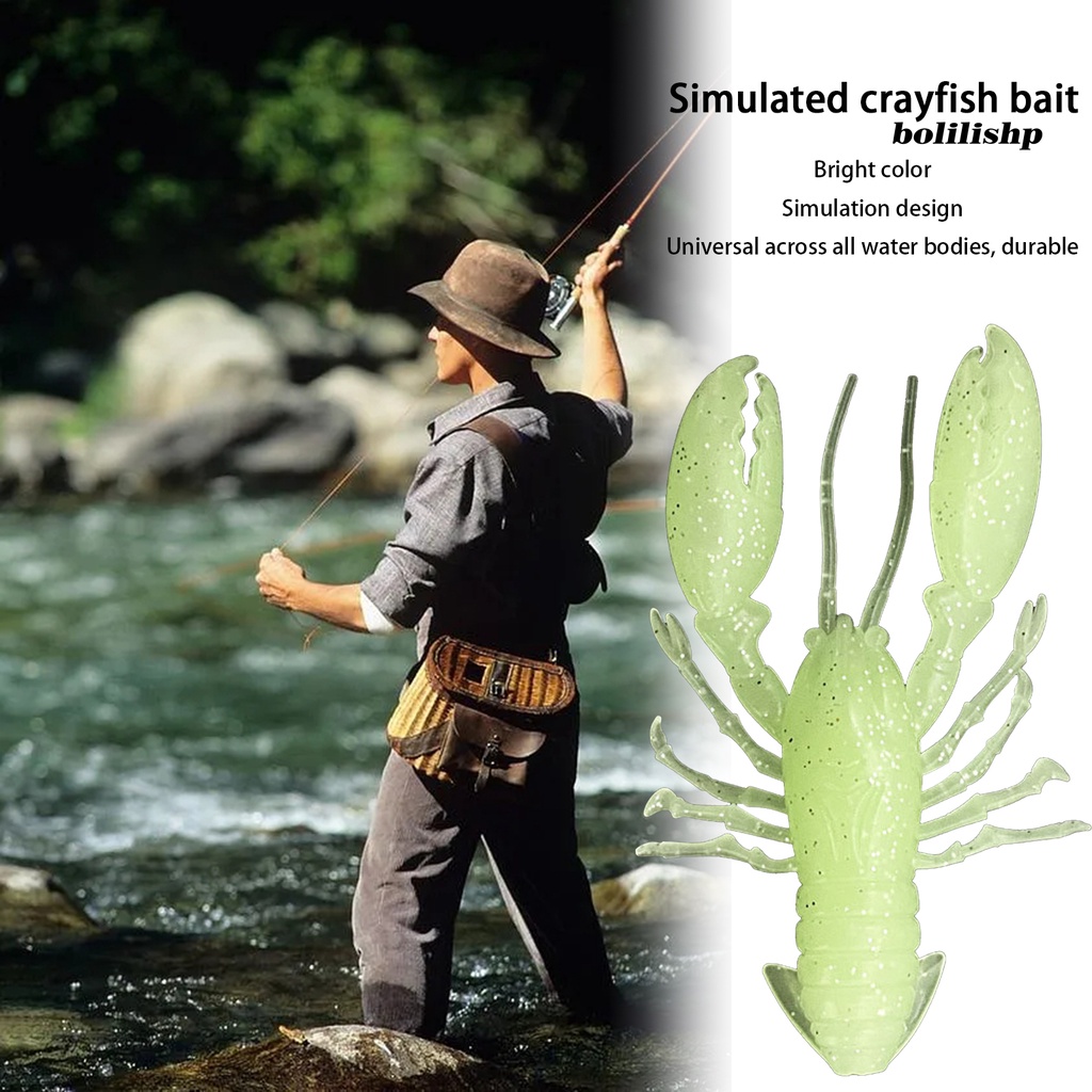 Bo-9cm/12.5g Umpan Pancing Berongga Simulasi Realistis Menggoda Angling Karet Lembut Mengambang Lobster Umpan Buatan Memancing Luar Ruangan