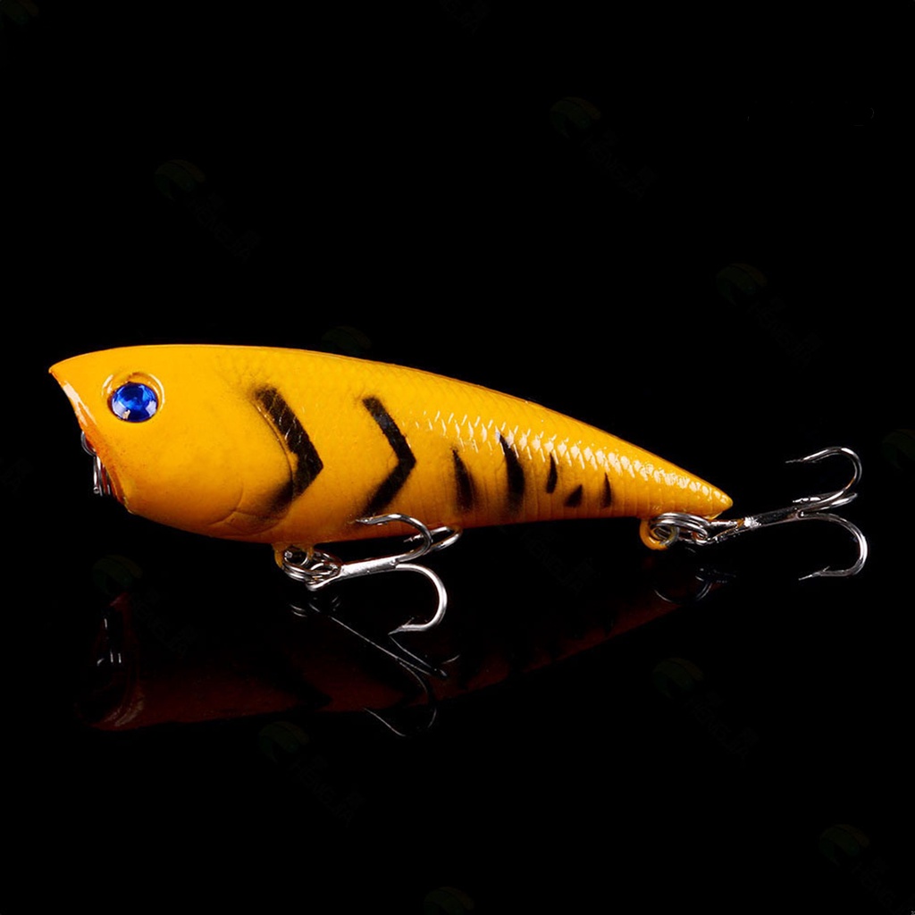 Bo-7cm/7.7g Pemikat Pancing Tampilan Realistis Warna Vibrant Hidup 3D Mata Ramah Lingkungan Reusable Meningkatkan Tingkat Memancing Plastik Sangat Simulasi Warna-Warni Memancing Popper Memikat