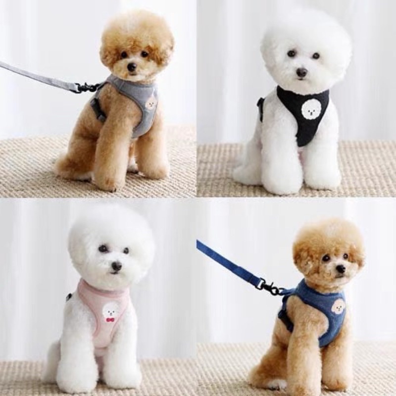 OOTDBOELU BICHON POODLE HARNESS + TALI Anjing Kucing