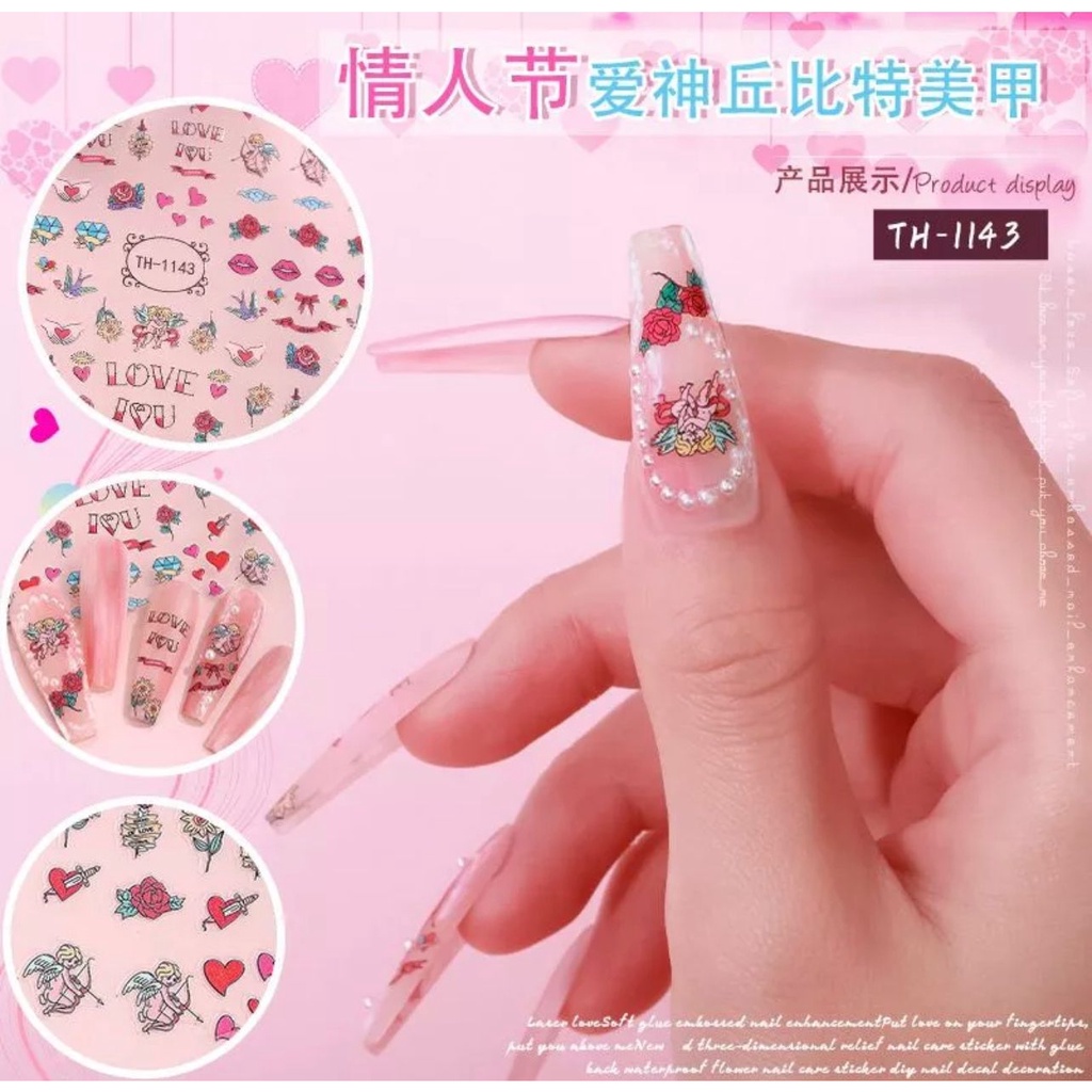 TH - STIKER KUKU MOTIF 3D NAIL ART STIKER KUKU ANAK DEWASA HIASAN DEKORASI HIGH QUALITY - BDC