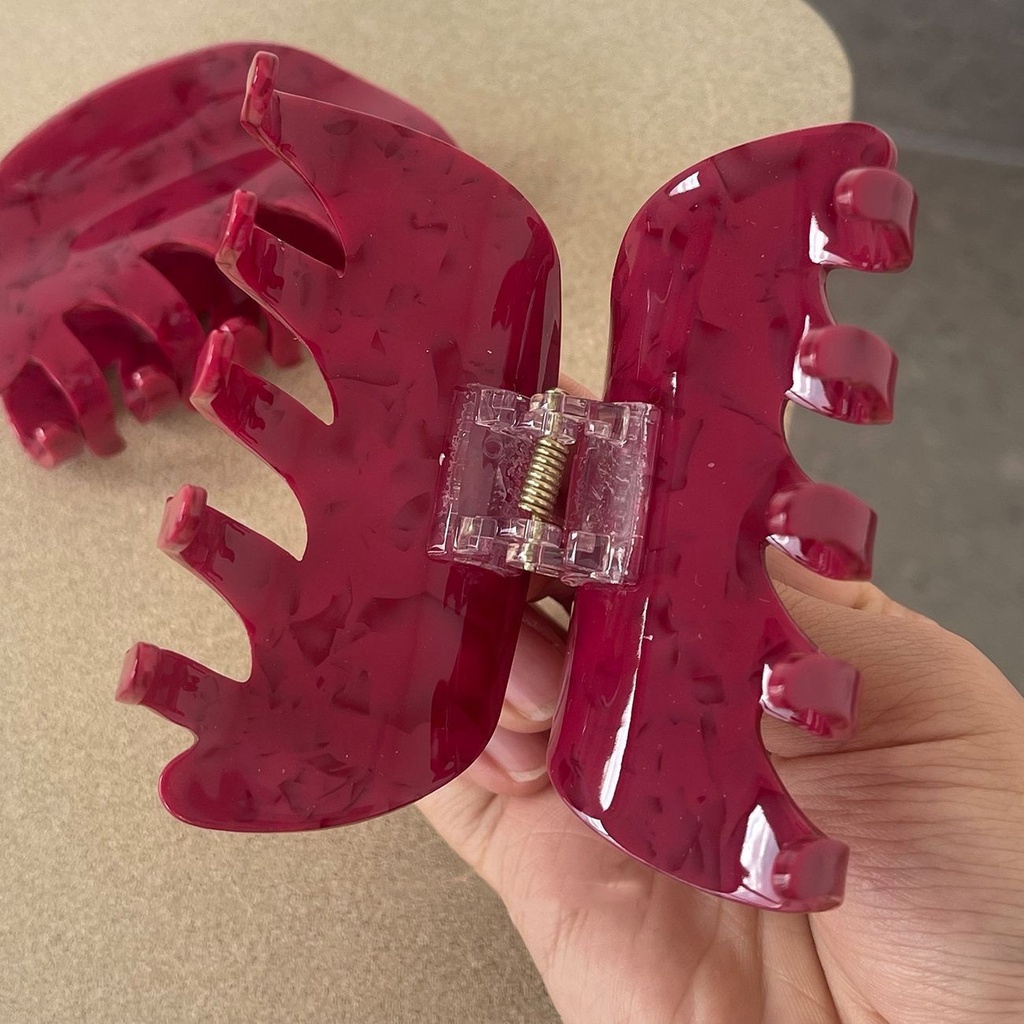 Klip Rambut Asam Asetat Pan Hair Shark Clip Aksesoris Rambut Retro Simple