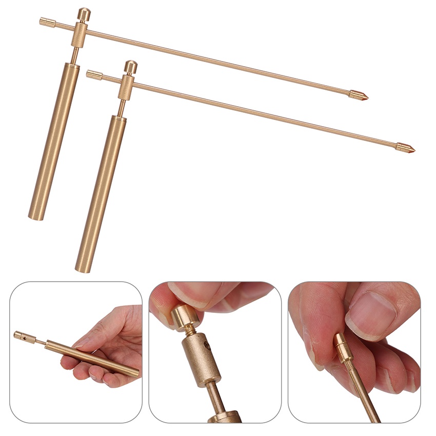 2Pcs/Set Ionika Metal Detector Dowsing Lrods (Alat Deteksi Emas Bawah Tanah) - Dowsing Rods /