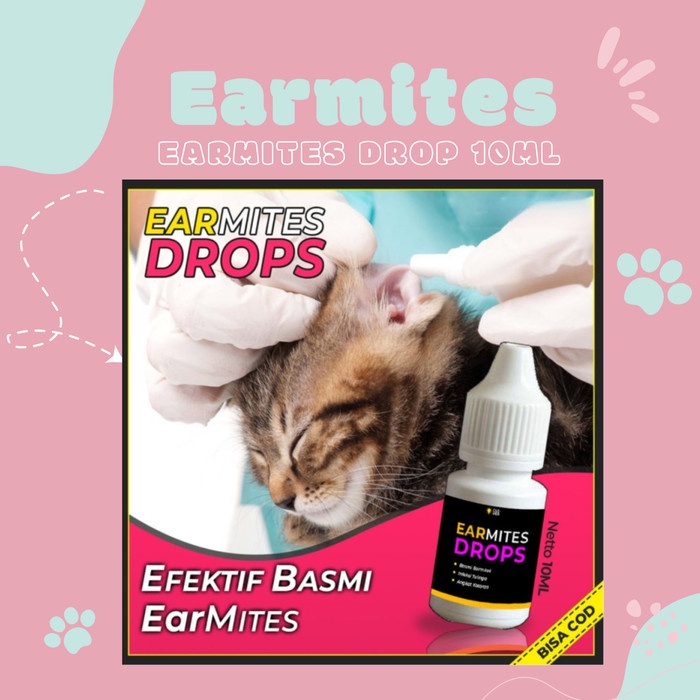 EARMITES DROPS Tetes Kutu Earmites Telinga Kucing / Infeksi Gatal