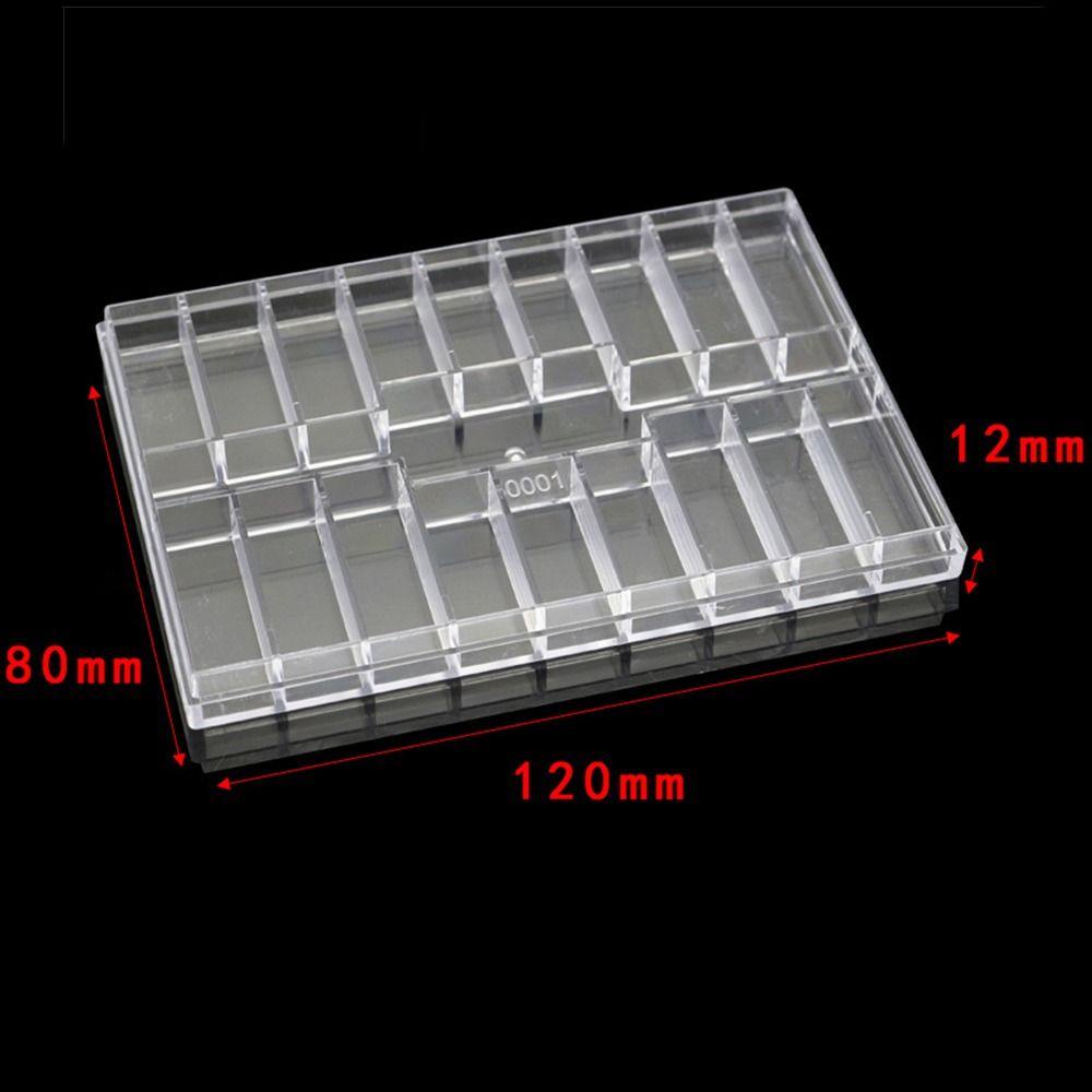 R-FLOWER Parts Toolbox Transparan Multi-Grid Metal Parts Repair Tool Box