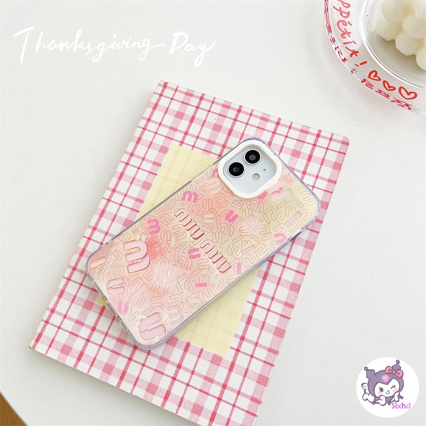 IPHONE Kompatibel Untuk Iphone11 14 13 12 Pro Max8 7Plus X Xs Xr Xs Max SE 2020 Fashion Kreatif Huruf Inggris Perlindungan Lensa Gradien Laser Casing Ponsel Lembut TPU Anti Jatuh Cover XJJJJ