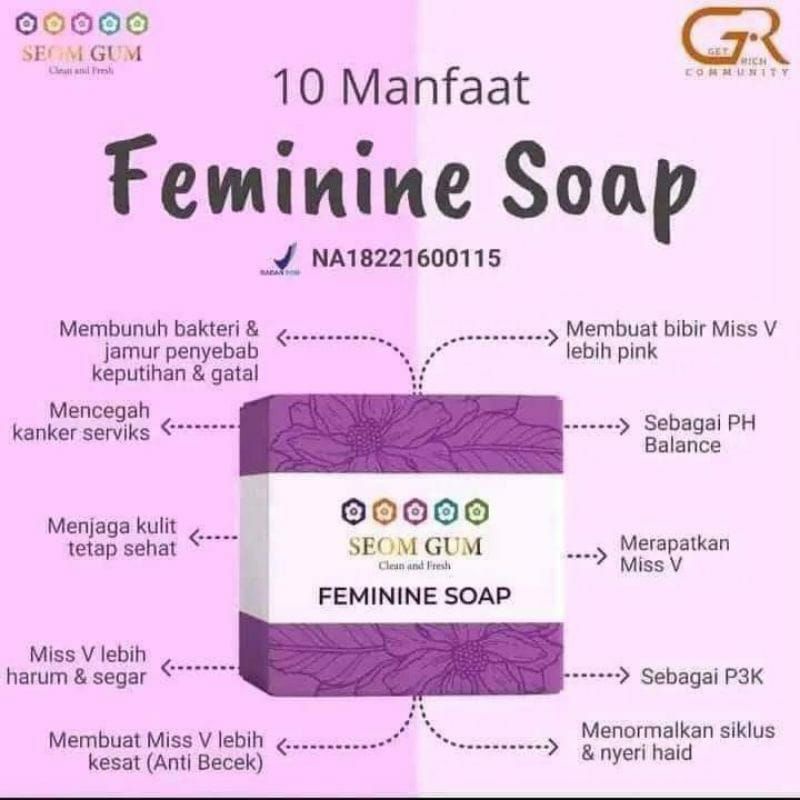 MURAH !! 7RB SEOM GUM / SABUN VIRAL SEOMGUM GLOWING FEMININE Original MURAH BPOM