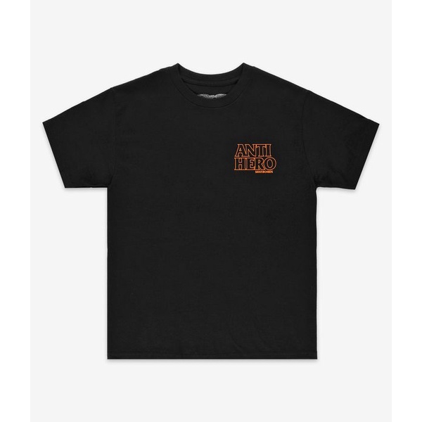 Anti Hero Lil Black Hero Outline Black Tee